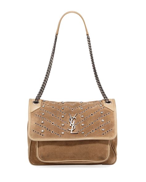 saks monogram mediim ysl bag|Yves Saint Laurent Medium Niki Leather Shoulder Bag on SALE.